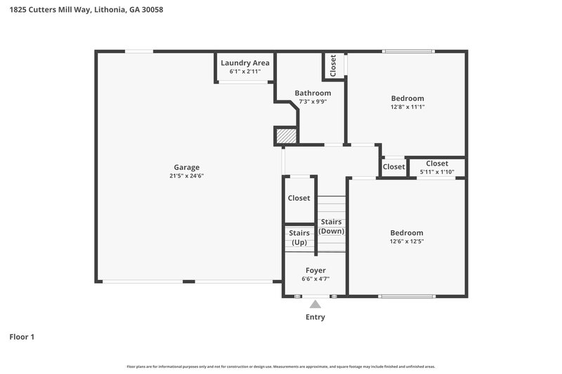 2,040/Mo, 1825 Cutters Mill Way Lithonia, GA 30058 Floorplan View