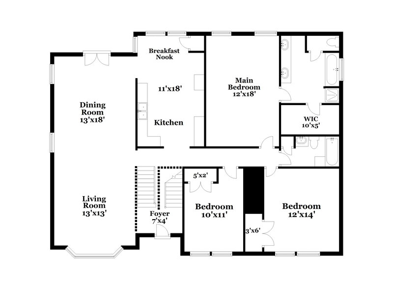 2,370/Mo, 2710 Luke Dr Ellenwood, GA 30294 Floor Plan View
