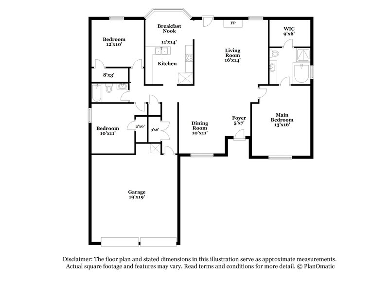 2,015/Mo, 3328 Metro Way Snellville, GA 30039 Floorplan View