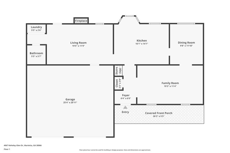 2,085/Mo, 4067 Keheley Glen Dr Marietta, GA 30066 Floor Plan View