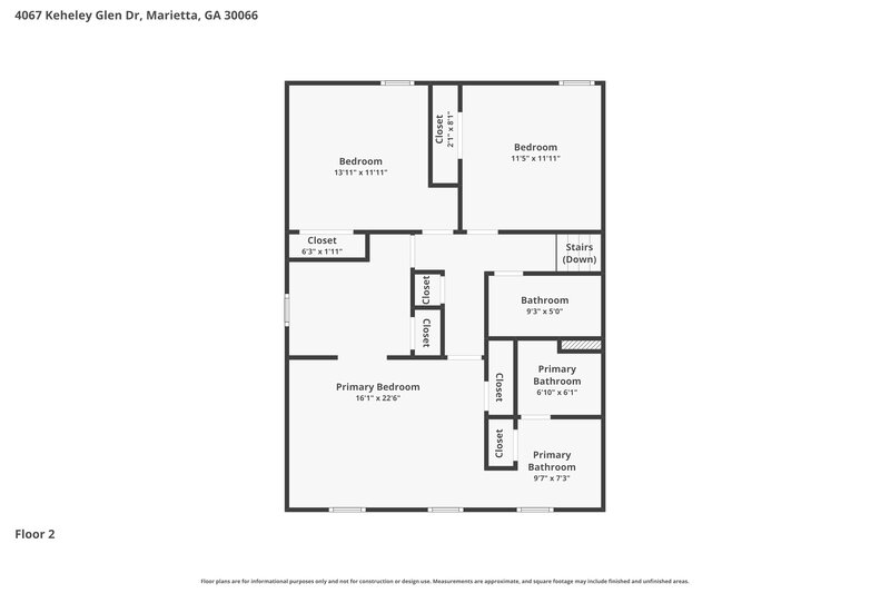 2,310/Mo, 4067 Keheley Glen Dr Marietta, GA 30066 Floor Plan View 2