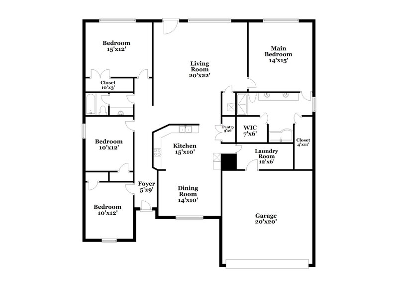 2,210/Mo, 231 Galway Ln Hampton, GA 30228 Floor Plan View