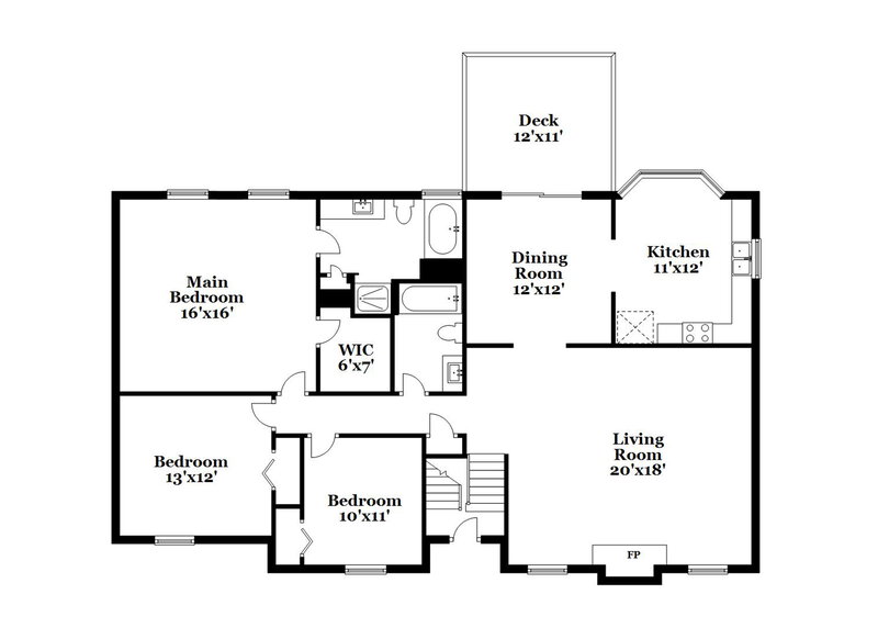 2,035/Mo, 543 Whaleys Lake Dr Jonesboro, GA 30238 Floor Plan View