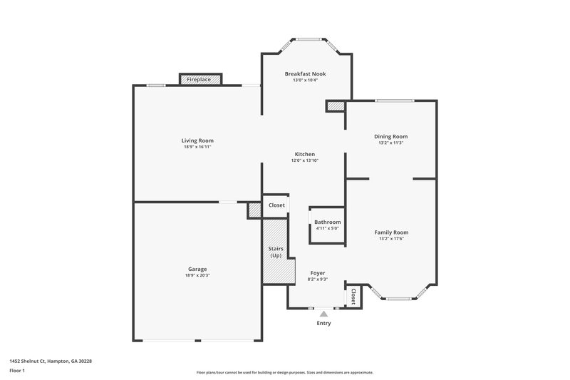 2,920/Mo, 1452 Shelnut Ct Hampton, GA 30228 Floor Plan View