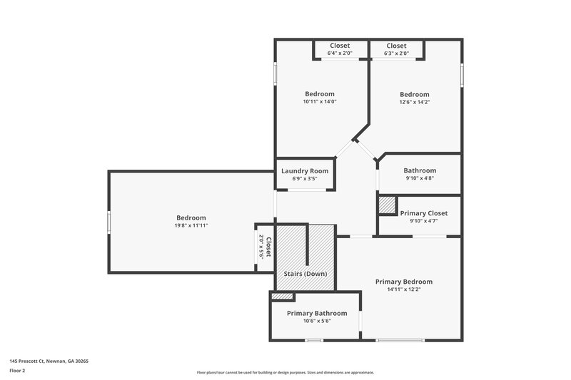1,800/Mo, 145 Prescott Ct Newnan, GA 30265 Floor Plan View 3
