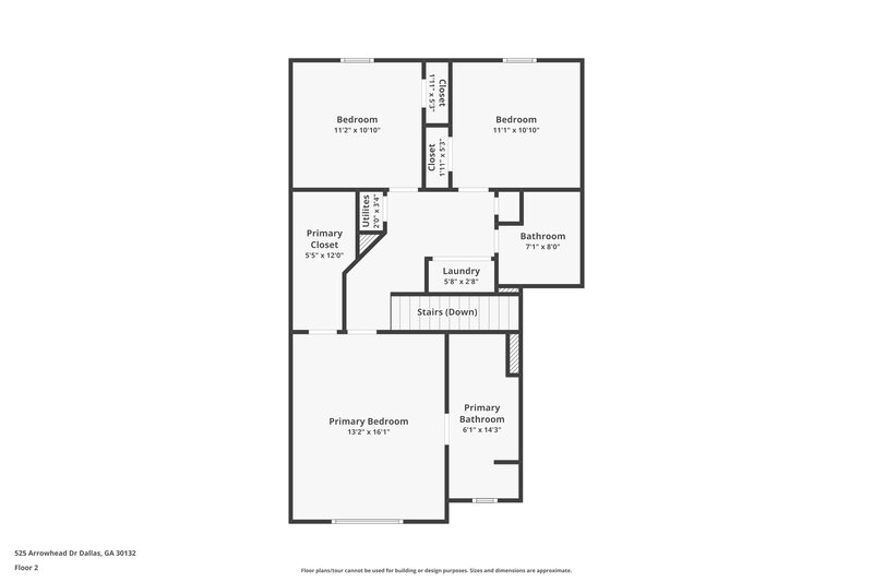 1,850/Mo, 525 Arrowhead Dr Dallas, GA 30132 Floor Plan View 2