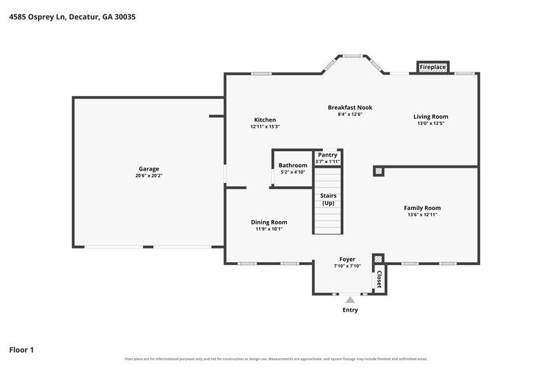 2,665/Mo, 4585 Osprey Ln Decatur, GA 30035 Floor Plan View