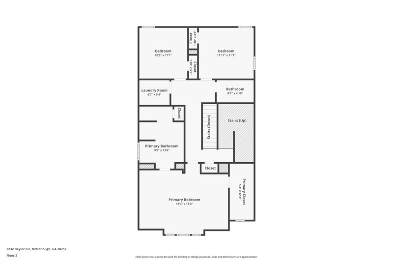 2,335/Mo, 3232 Baylor Cir McDonough, GA 30253 Floor Plan View 2