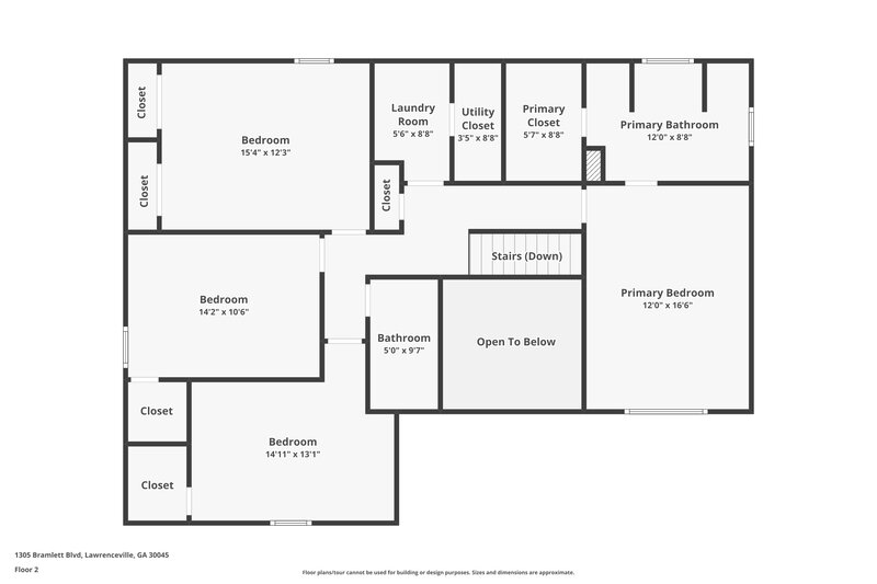 2,345/Mo, 1305 Bramlett Blvd Lawrenceville, GA 30043 Floor Plan View 2