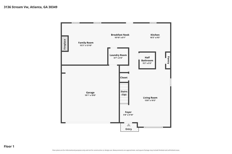 2,110/Mo, 3136 Stream View Atlanta, GA 30349 Floor Plan View
