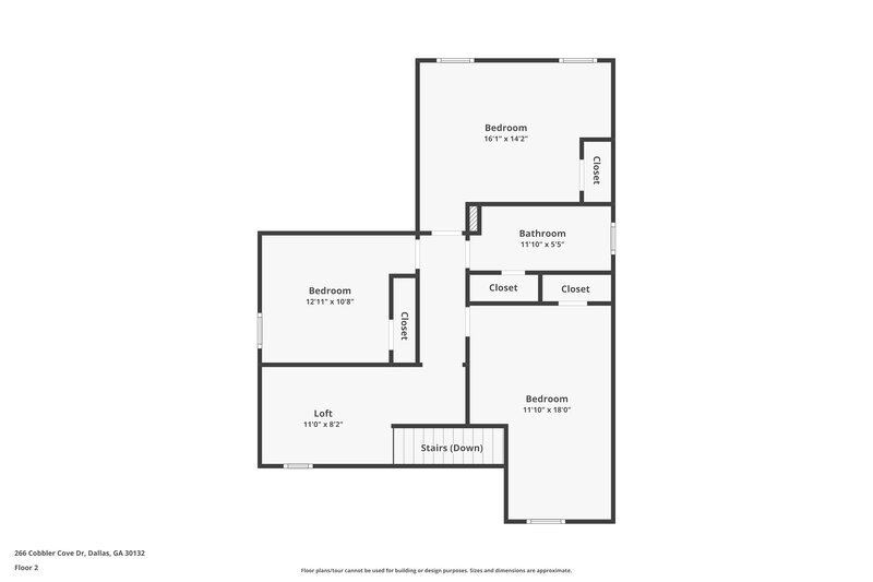 1,760/Mo, 266 Cobbler Cove Dr Dallas, GA 30132 Floor Plan View 2