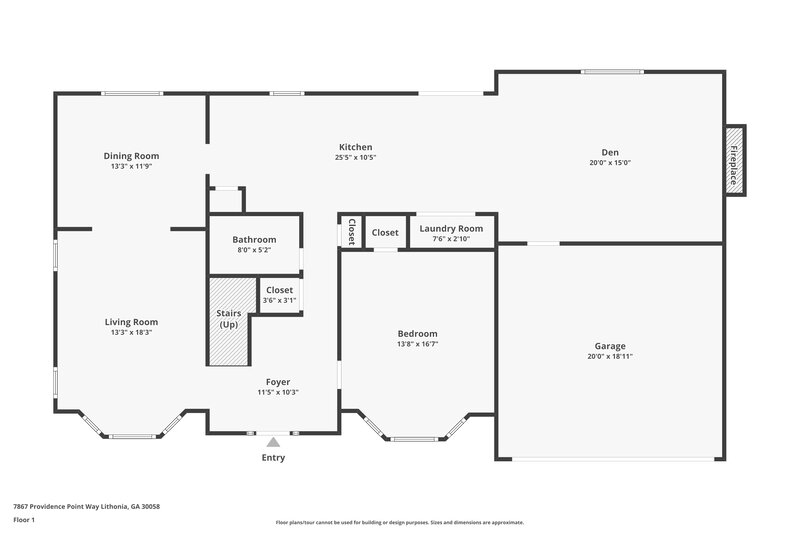 2,310/Mo, 7867 Providence Point Way Lithonia, GA 30058 Floorplan View