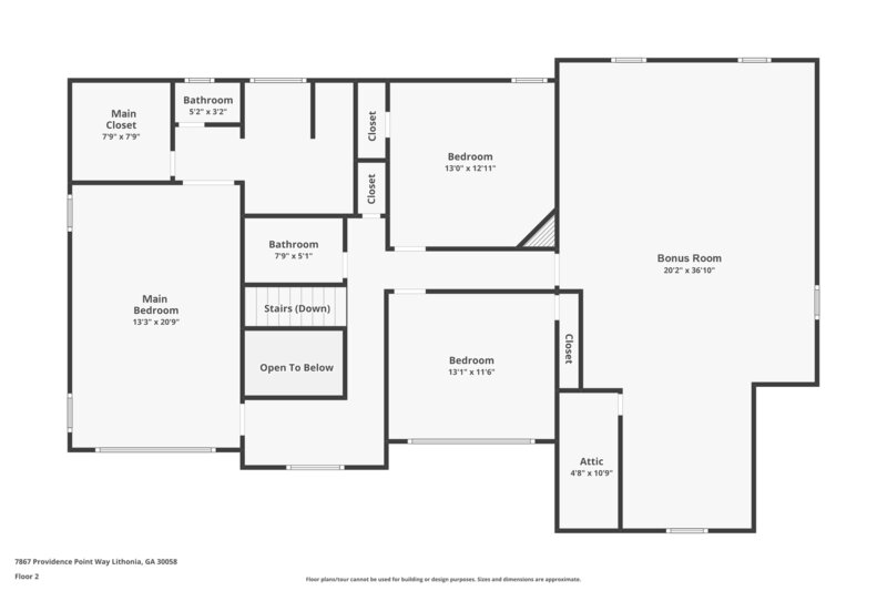 2,310/Mo, 7867 Providence Point Way Lithonia, GA 30058 Floorplan View 2