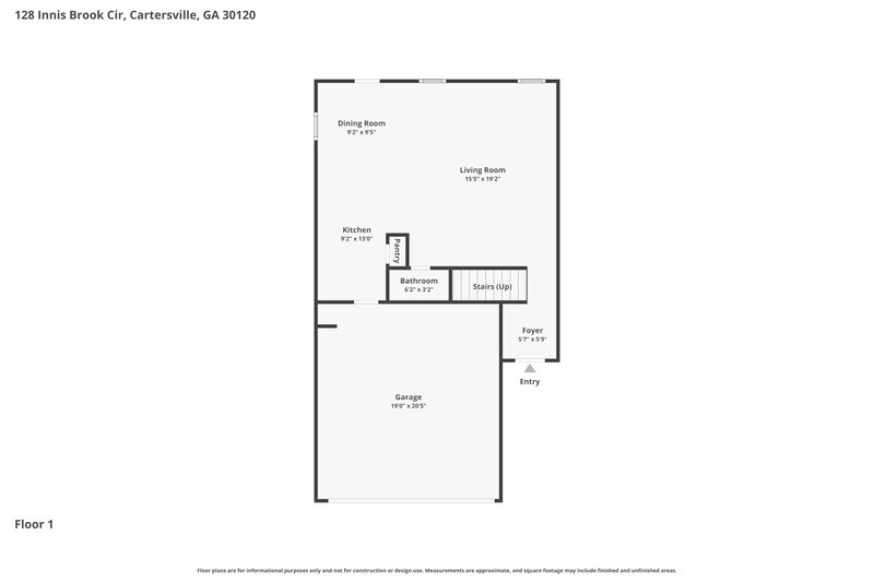 1,760/Mo, 128 Innis Brook Cir Cartersville, GA 30120 Floor Plan View