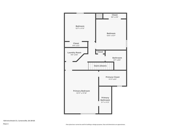 2,400/Mo, 128 Innis Brook Cir Cartersville, GA 30120 Floor Plan View 2