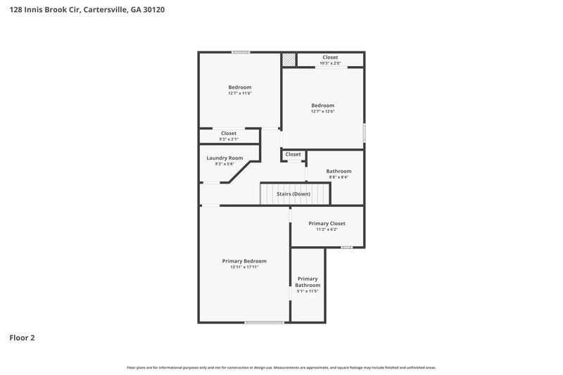 1,760/Mo, 128 Innis Brook Cir Cartersville, GA 30120 Floor Plan View 2