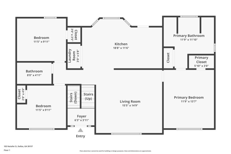 1,740/Mo, 103 Natalie Ct Dallas, GA 30157 Floorplan View 2