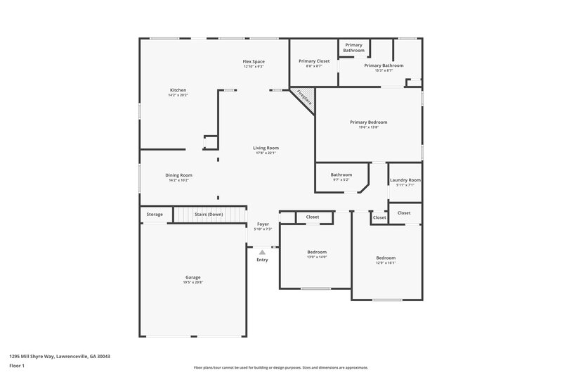 2,375/Mo, 1295 Mill Shyre Way Lawrenceville, GA 30043 Floor Plan View 2