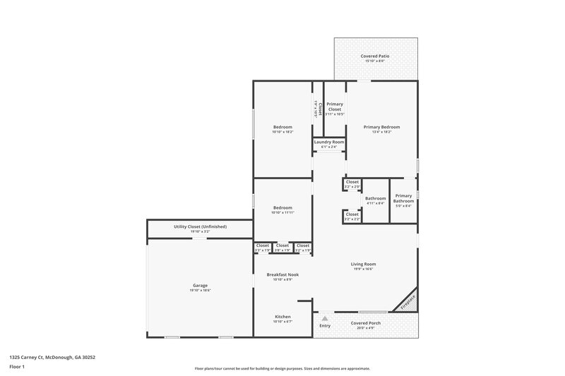1,815/Mo, 1325 Carney Ct McDonough, GA 30252 Floor Plan View