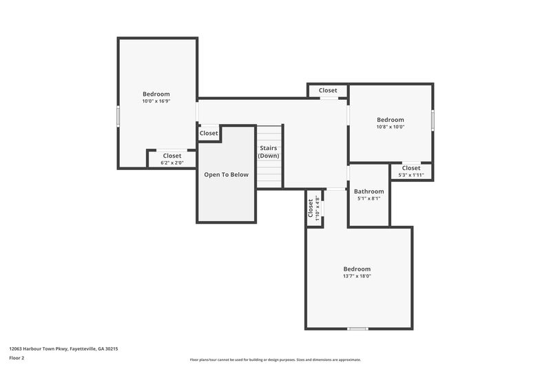 2,025/Mo, 12063 Harbour Town Pkwy Fayetteville, GA 30215 Floor Plan View 2