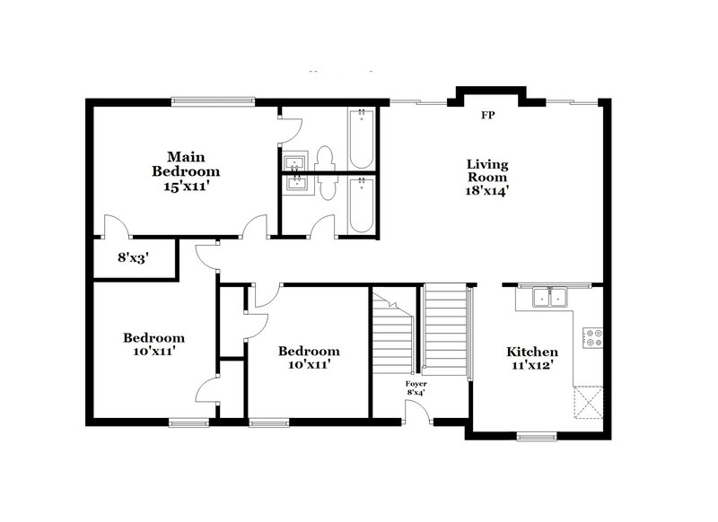 3,200/Mo, 890 Highland Terrace NE Marietta, GA 30066 Floor Plan View