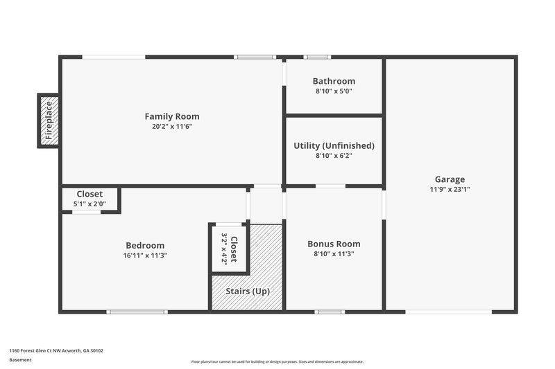 2,215/Mo, 1160 Forest Glen Ct NW Acworth, GA 30102 Floor Plan View