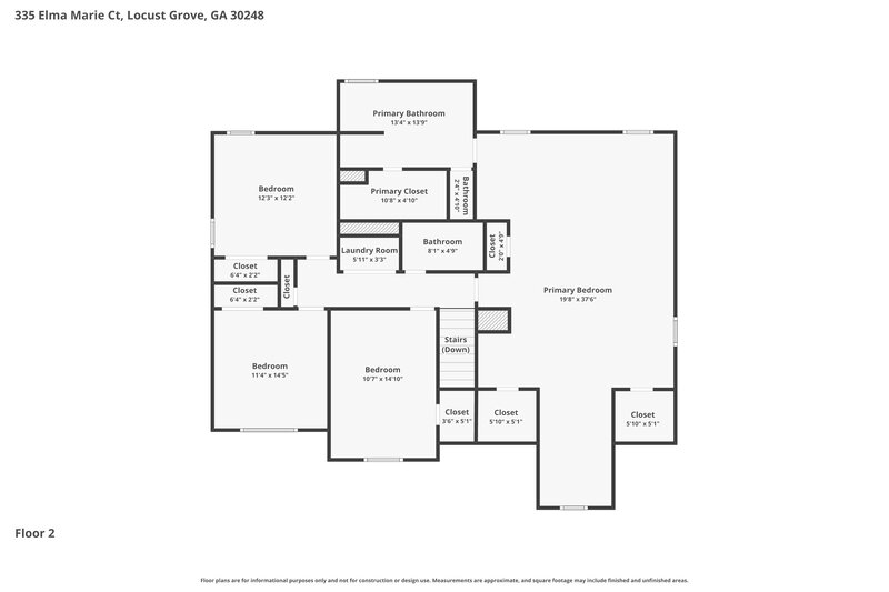 2,320/Mo, 335 Elma Marie Ct Locust Grove, GA 30248 Floor Plan View 2