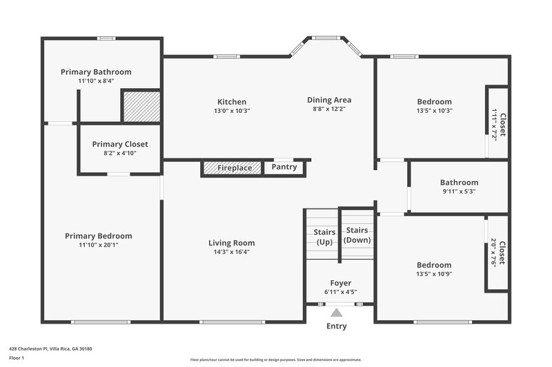 2,230/Mo, 428 Charleston Pl Villa Rica, GA 30180 Floor Plan View