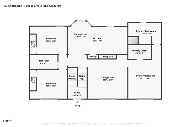 2,315/Mo, 427 Charleston Pl Villa Rica, GA 30180 Floor Plan View 2
