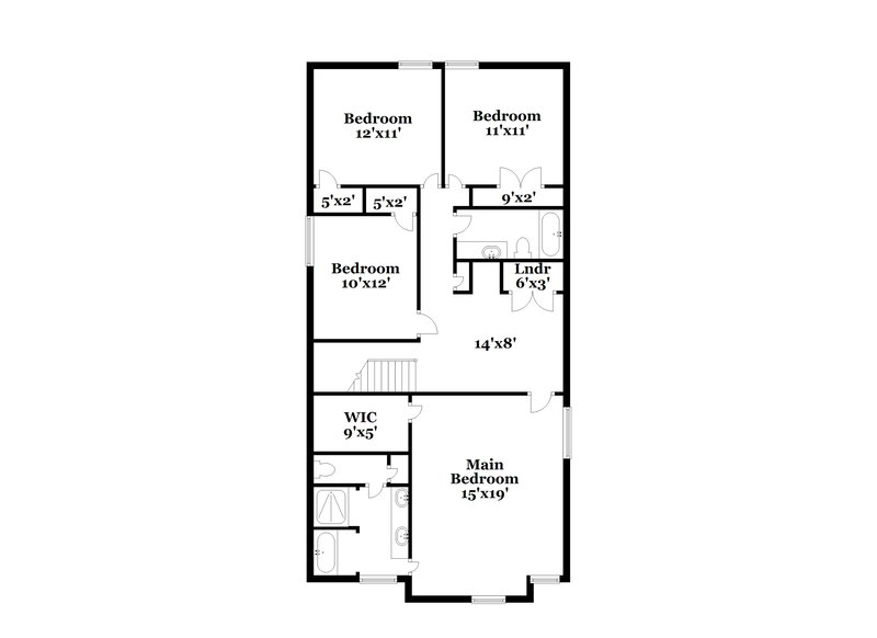 2,460/Mo, 5163 Rapahoe Trail Atlanta, GA 30349 Floor Plan View