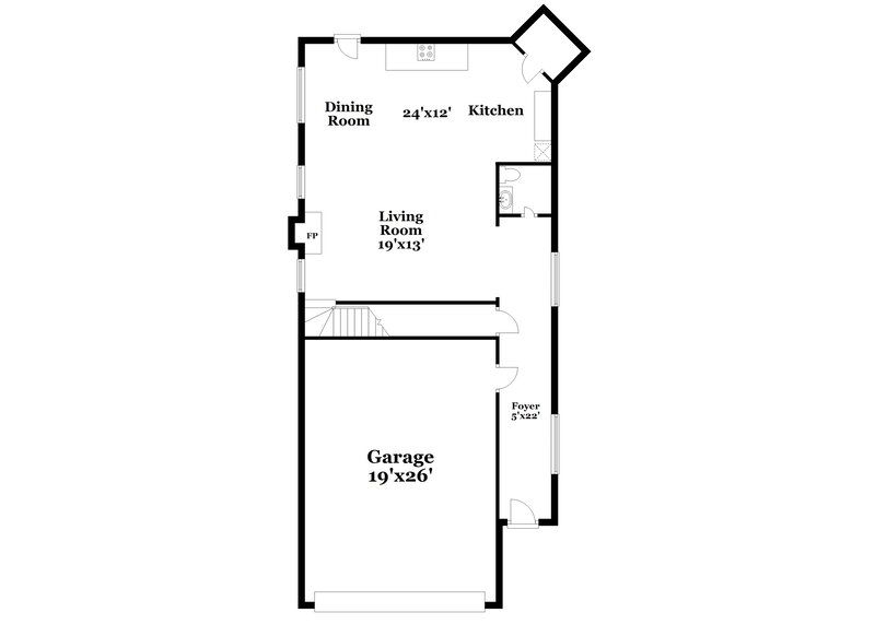 2,460/Mo, 5163 Rapahoe Trail Atlanta, GA 30349 Floor Plan View 2