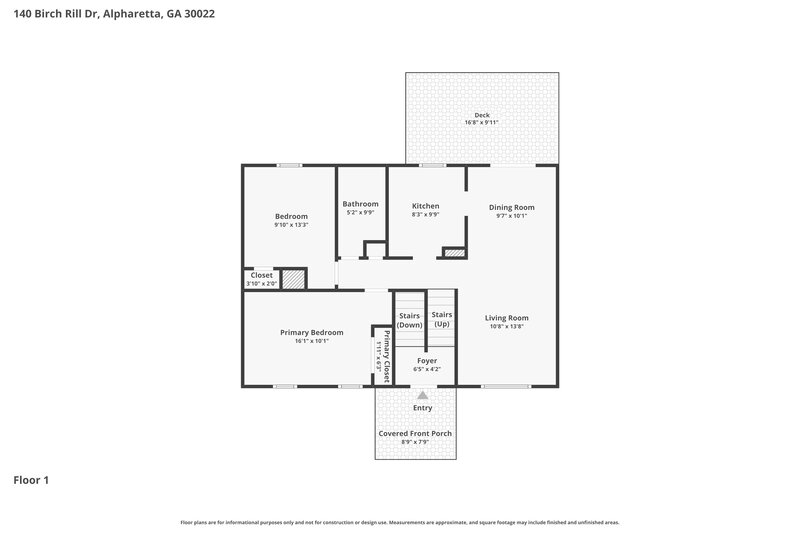 2,550/Mo, 140 Birch Rill Dr Alpharetta, GA 30022 Floor Plan View 2