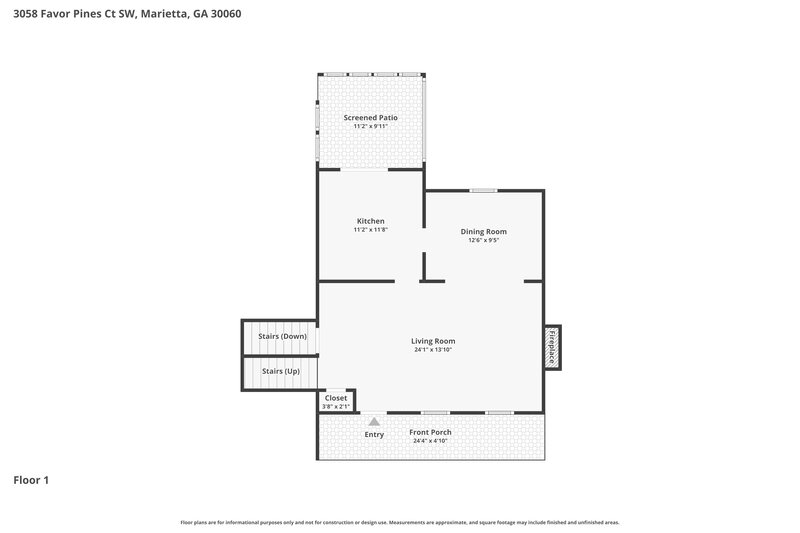 2,280/Mo, 3058 Favor Pines Ct Marietta, GA 30060 Floor Plan View 2