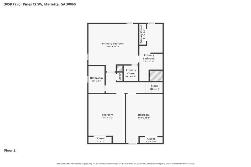 2,280/Mo, 3058 Favor Pines Ct Marietta, GA 30060 Floor Plan View 3