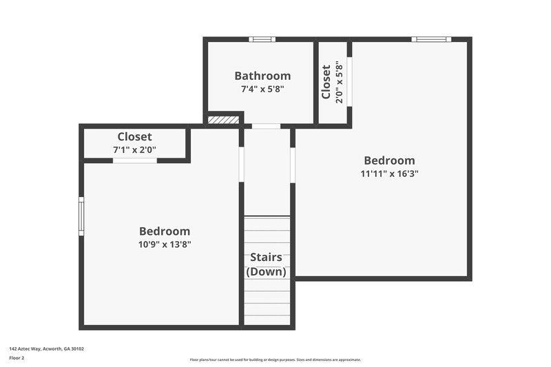 1,820/Mo, 142 Aztec Way SE Acworth, GA 30102 Floor Plan View 2