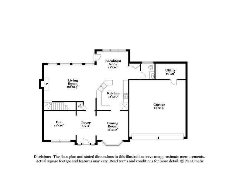 2,150/Mo, 5141 St Claire Pl Powder Springs, GA 30127 Floor Plan View