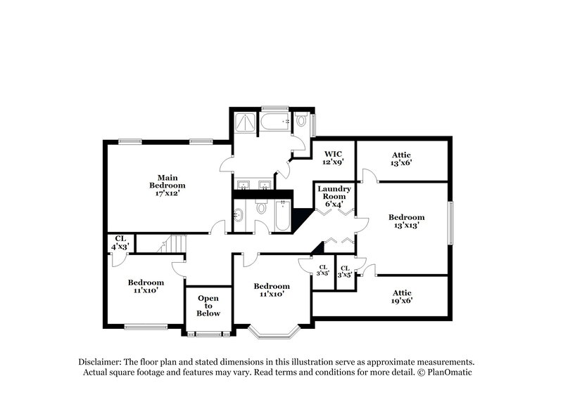 2,150/Mo, 5141 St Claire Pl Powder Springs, GA 30127 Floor Plan View 2