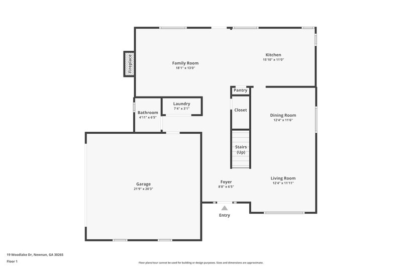 1,990/Mo, 19 Woodlake Dr Newnan, GA 30265 Floor Plan View