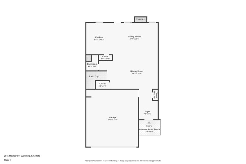 2,015/Mo, 2945 Mayfair Dr Cumming, GA 30040 Floorplan View