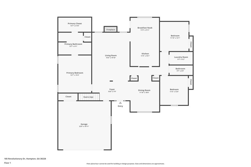 2,295/Mo, 185 Revolutionary Dr Hampton, GA 30228 Floor Plan View