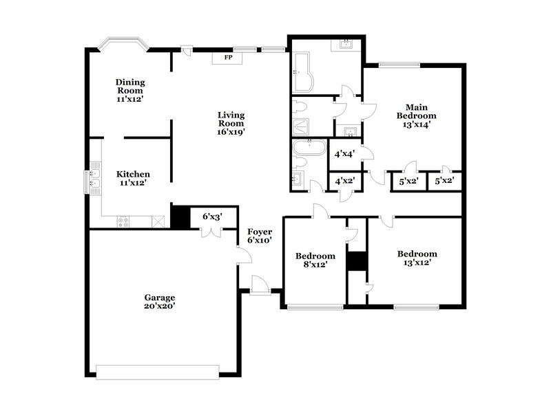 2,000/Mo, 112 Oak Hill Terrace Fayetteville, GA 30215 Floor Plan View