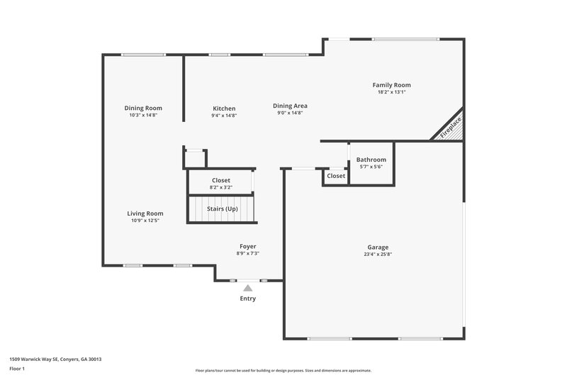2,265/Mo, 1509 Warwick Way SE Conyers, GA 30013 Floor Plan View
