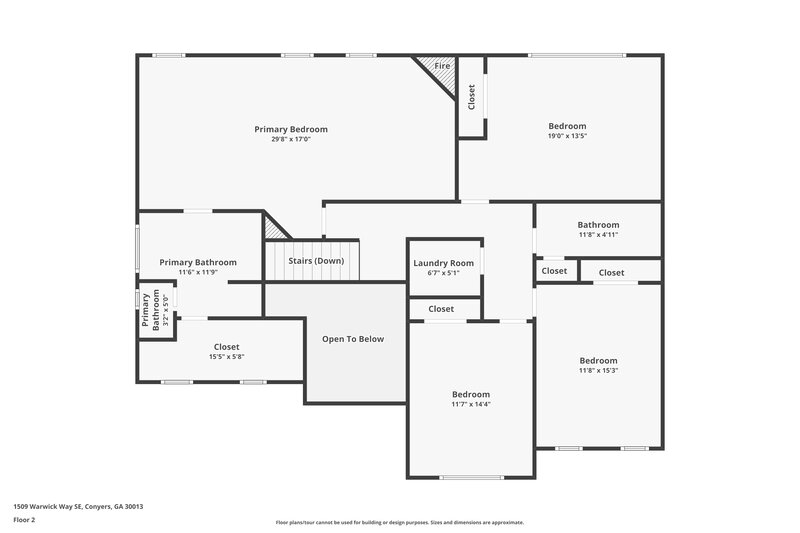 2,265/Mo, 1509 Warwick Way SE Conyers, GA 30013 Floor Plan View 2