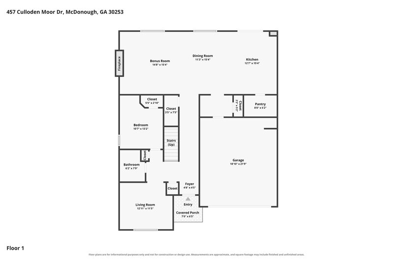 2,460/Mo, 457 Culloden Moor Dr McDonough, GA 30253 Floor Plan View 2