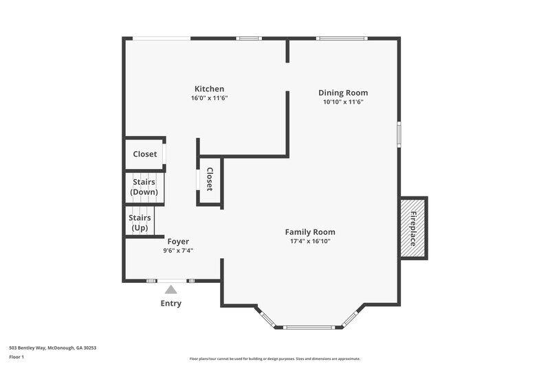 1,985/Mo, 503 Bentley Way McDonough, GA 30253 Floor Plan View 2