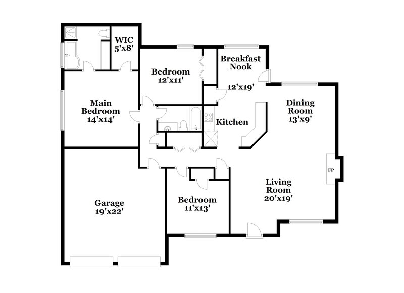 1,900/Mo, 192 River View Ct Hampton, GA 30228 Floor Plan View