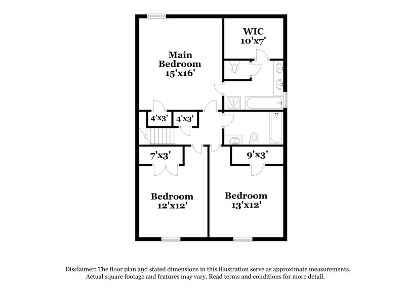 1,935/Mo, 4341 Ward Bluff Ct Ellenwood, GA 30294 Floor Plan View 2