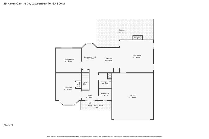 2,205/Mo, 25 Karen Camile Dr Lawrenceville, GA 30043 Floor Plan View 2