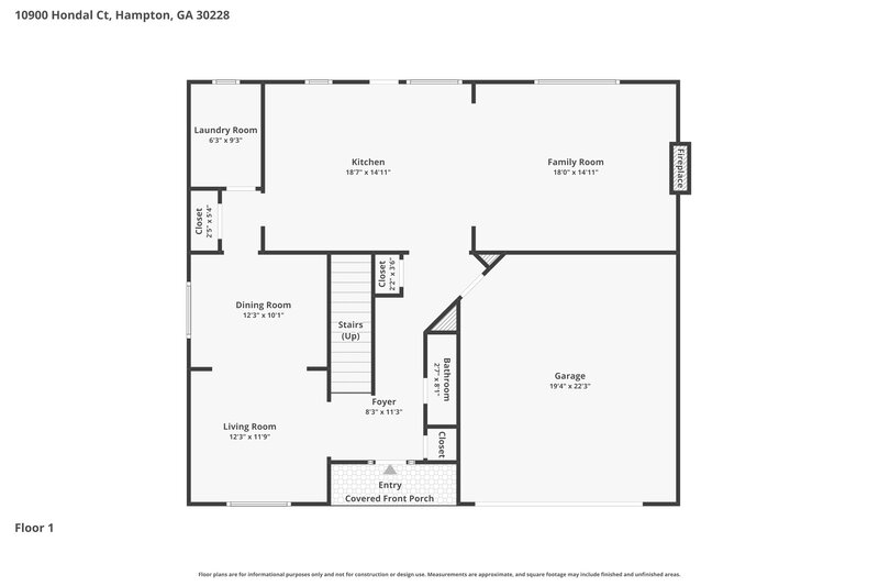 2,360/Mo, 10900 Hondal Ct Hampton, GA 30228 Floor Plan View