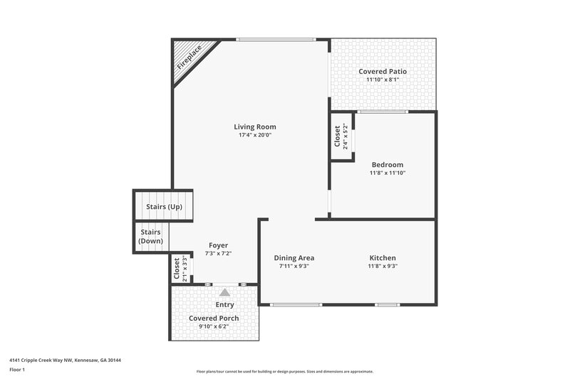 2,250/Mo, 4141 Cripple Creek Way NW Kennesaw, GA 30144 Floor Plan View